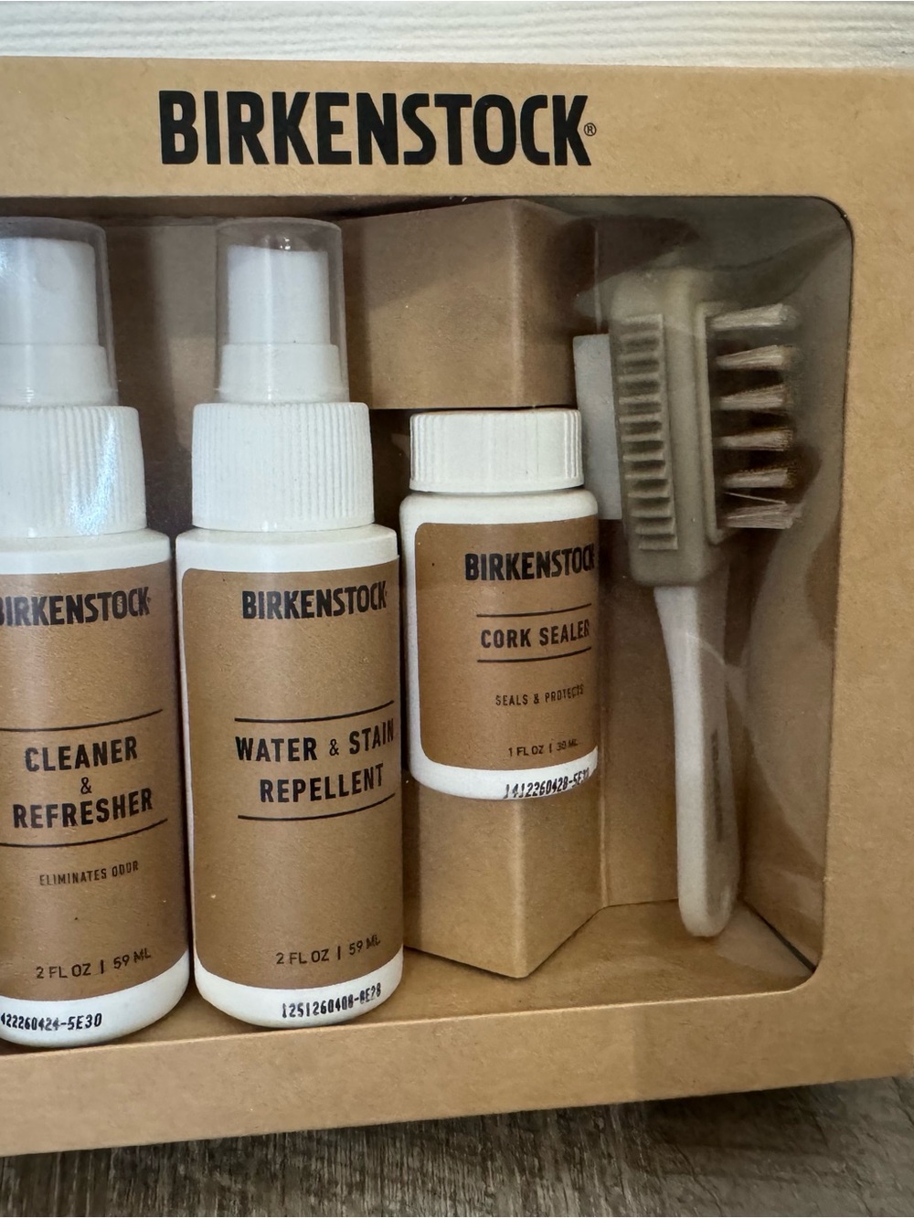 Birkenstock Shoe Care Kit – Cleaner, Refresher, Repellent, Cork Sealer & Brush